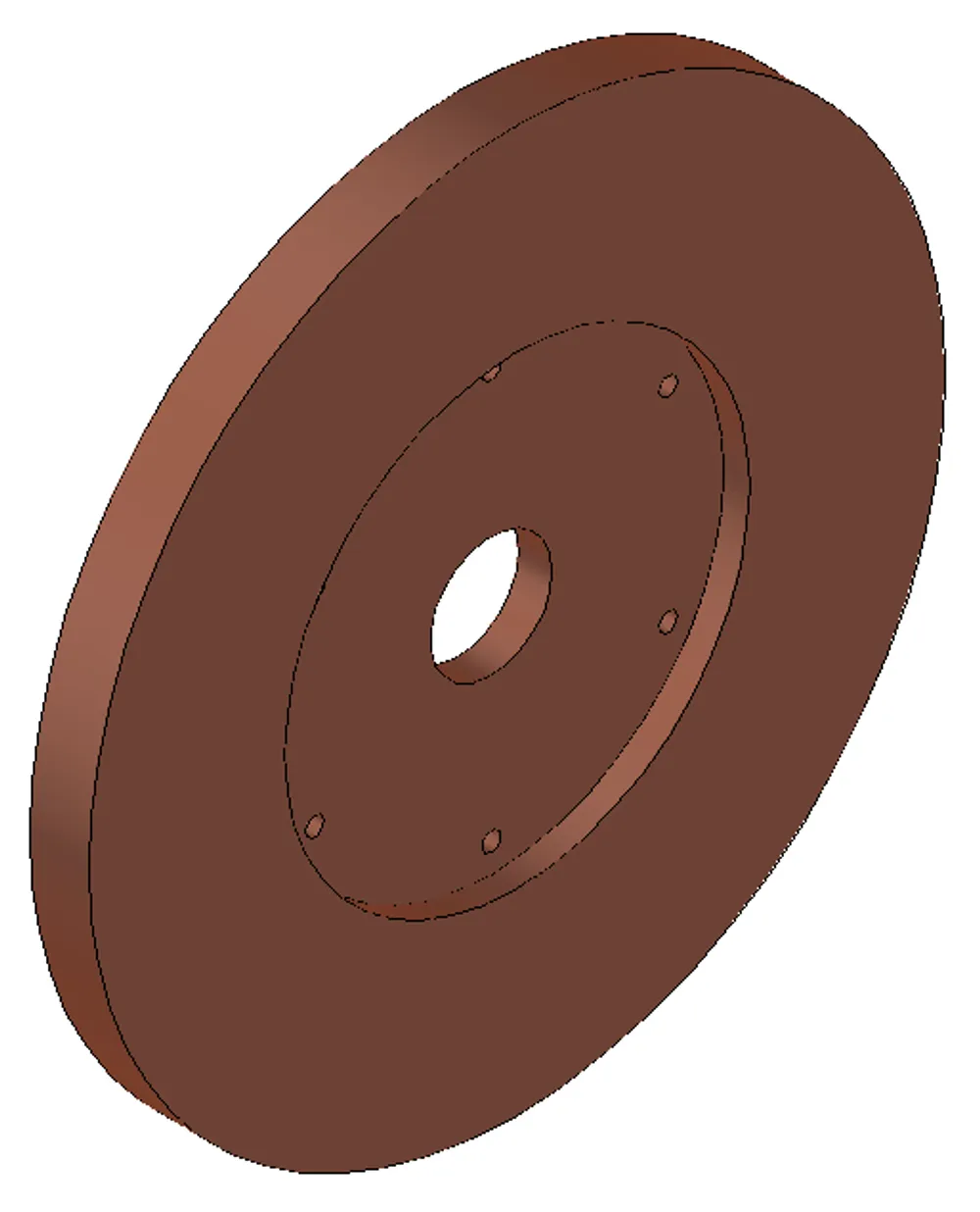 Copper welding wheel according to drawing²